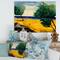 Designart - Orange Beach By The Coastline - Nautical & Coastal Canvas Wall Art Print